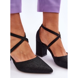 WS1 Bombas brillantes de moda en el talón negro de la galaxia 8