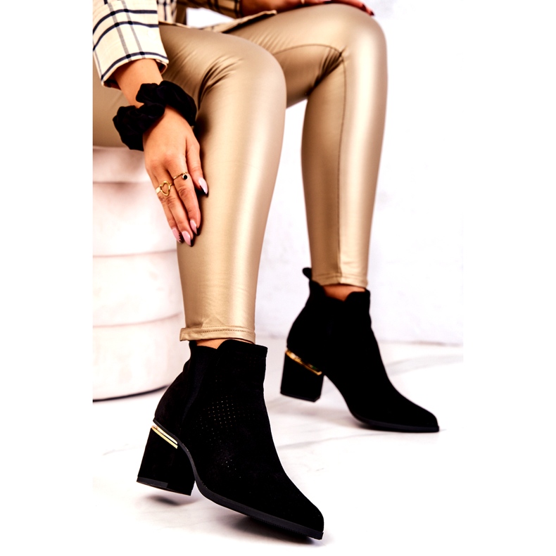 PS1 Botas cowboy caladas de ante negro Helloni 4