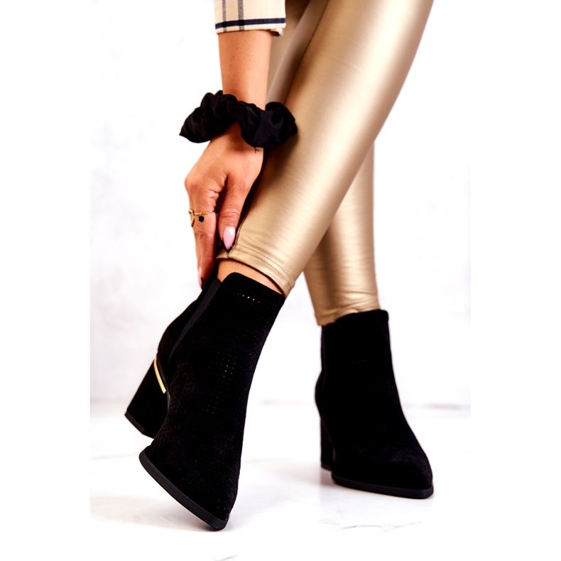 PS1 Botas cowboy caladas de ante negro Helloni 3