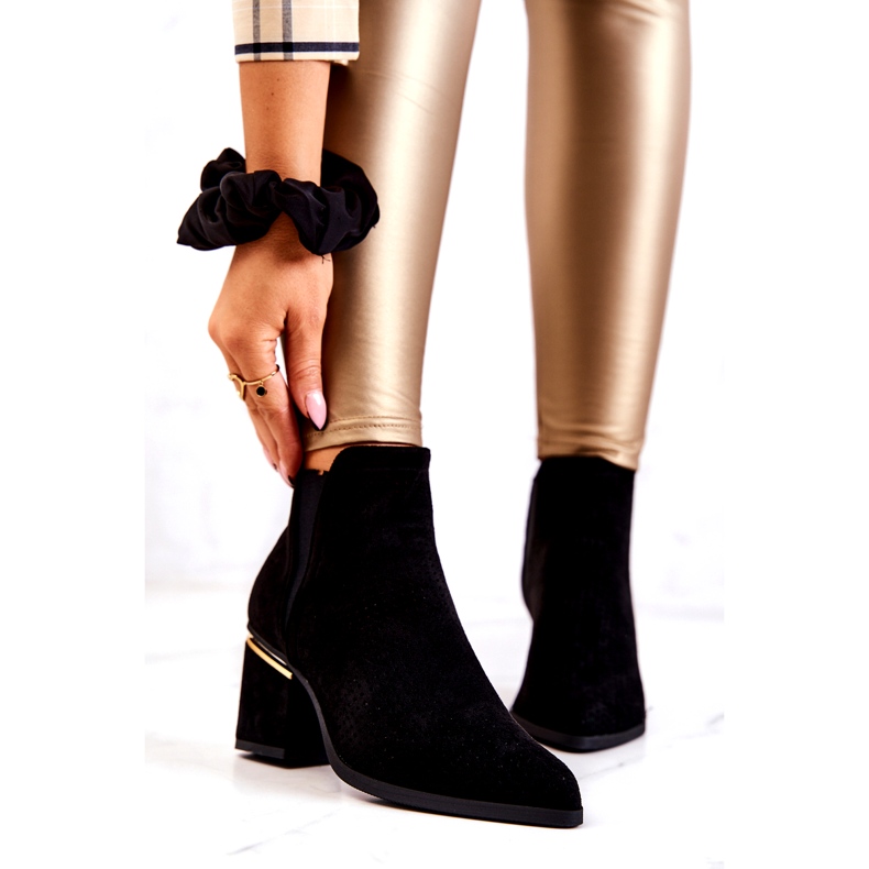 PS1 Botas cowboy caladas de ante negro Helloni 2