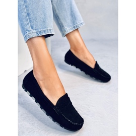 Seastar Anaya Mocasines de ante negro para mujer 3