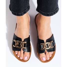 Babucha mujer plataforma Shelovet negra negro 3
