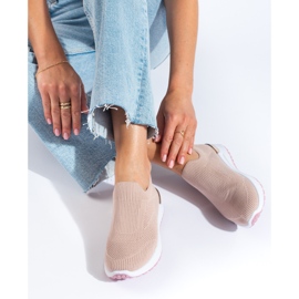 Zapatillas slip-on rosa Shelovet con cuña rosado 3