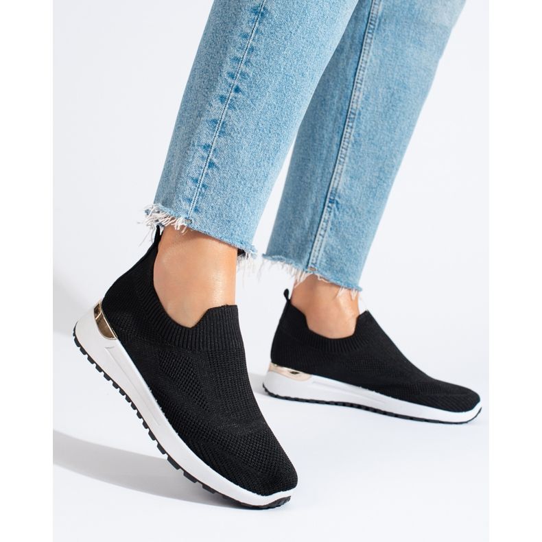 Zapatillas slip-on negras Shelovet negro 1