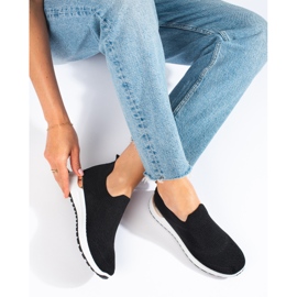 Zapatillas slip-on negras Shelovet negro 2