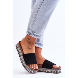 WR1 Pantuflas Mujer Ante Liso Negro Hayen 2