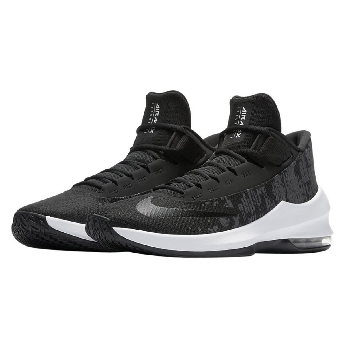 Detalles de Zapatillas de baloncesto Nike Air Max Infuriate 2 Mid M AA7066 001 negro negro Zapatillas de baloncesto Nike Air Max Infuriate Low M 852457 001 negro negro