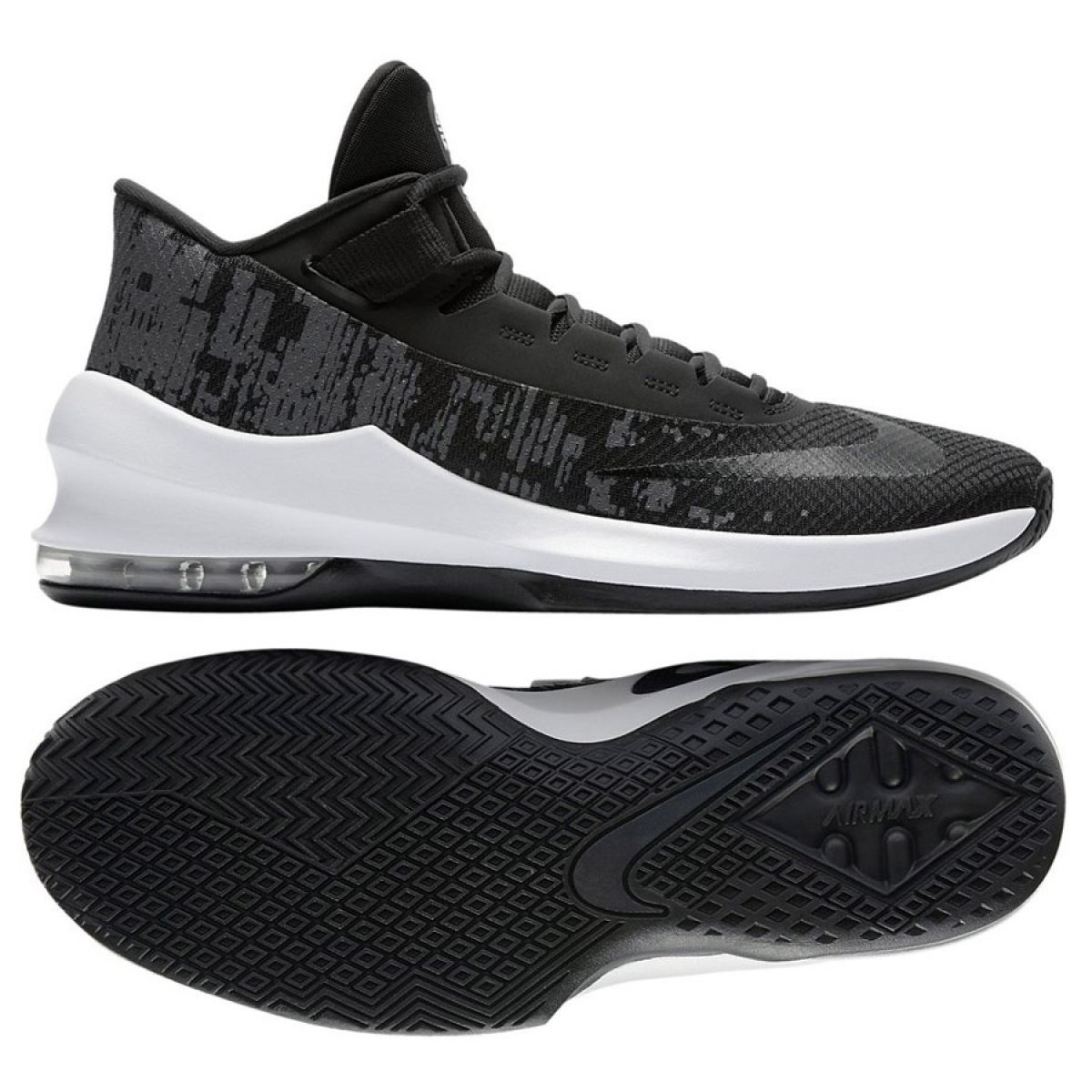 Detalles de Zapatillas de baloncesto Nike Air Max Infuriate 2 Mid M AA7066 001 negro negro Zapatillas de baloncesto Nike Air Max Infuriate Low M 852457 001 negro negro